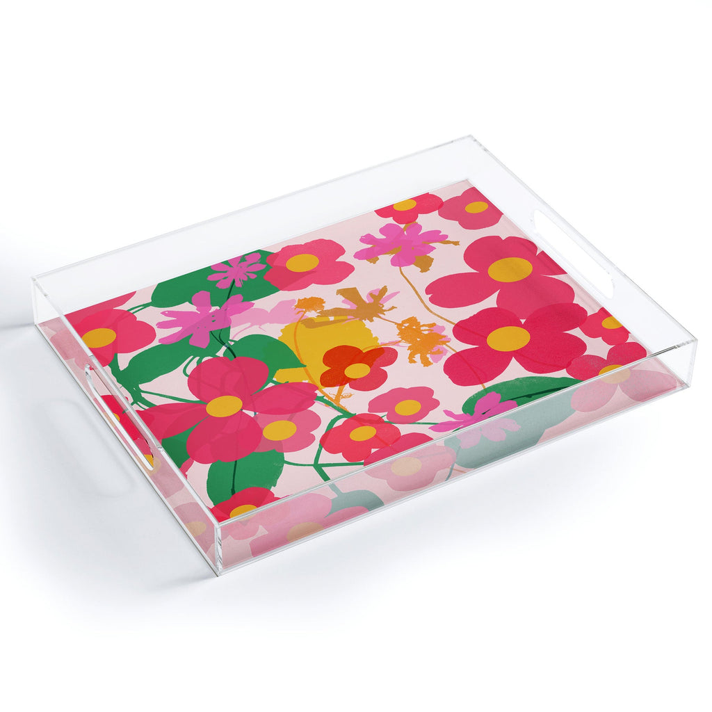 Garima Dhawan garden 2 Acrylic Tray
