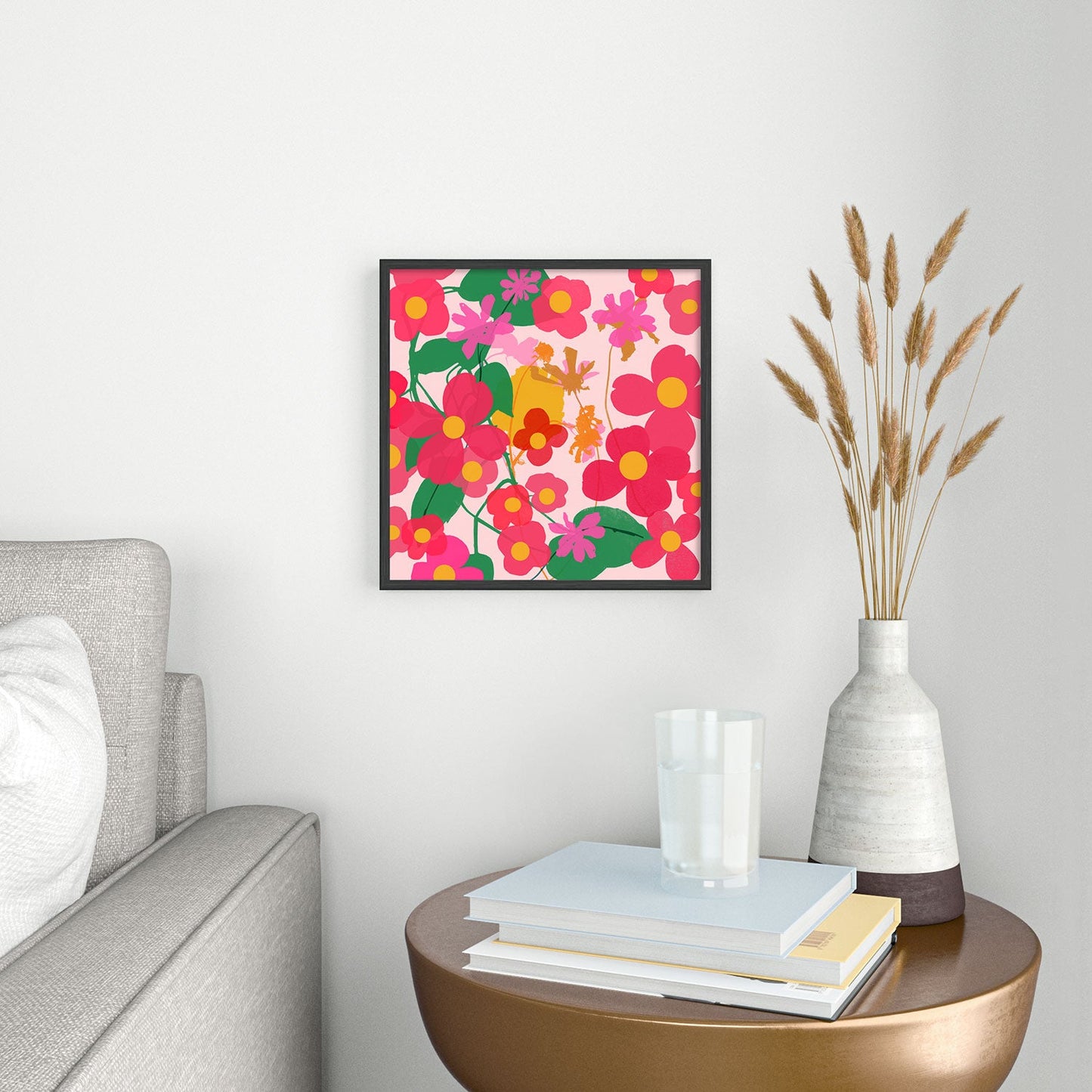 Garima Dhawan garden 2 Square Metal Framed Art Print