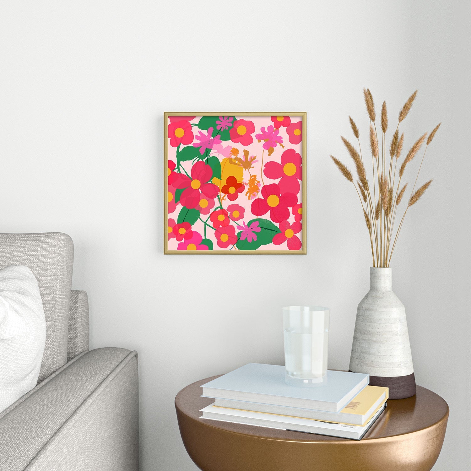 Garima Dhawan garden 2 Square Metal Framed Art Print