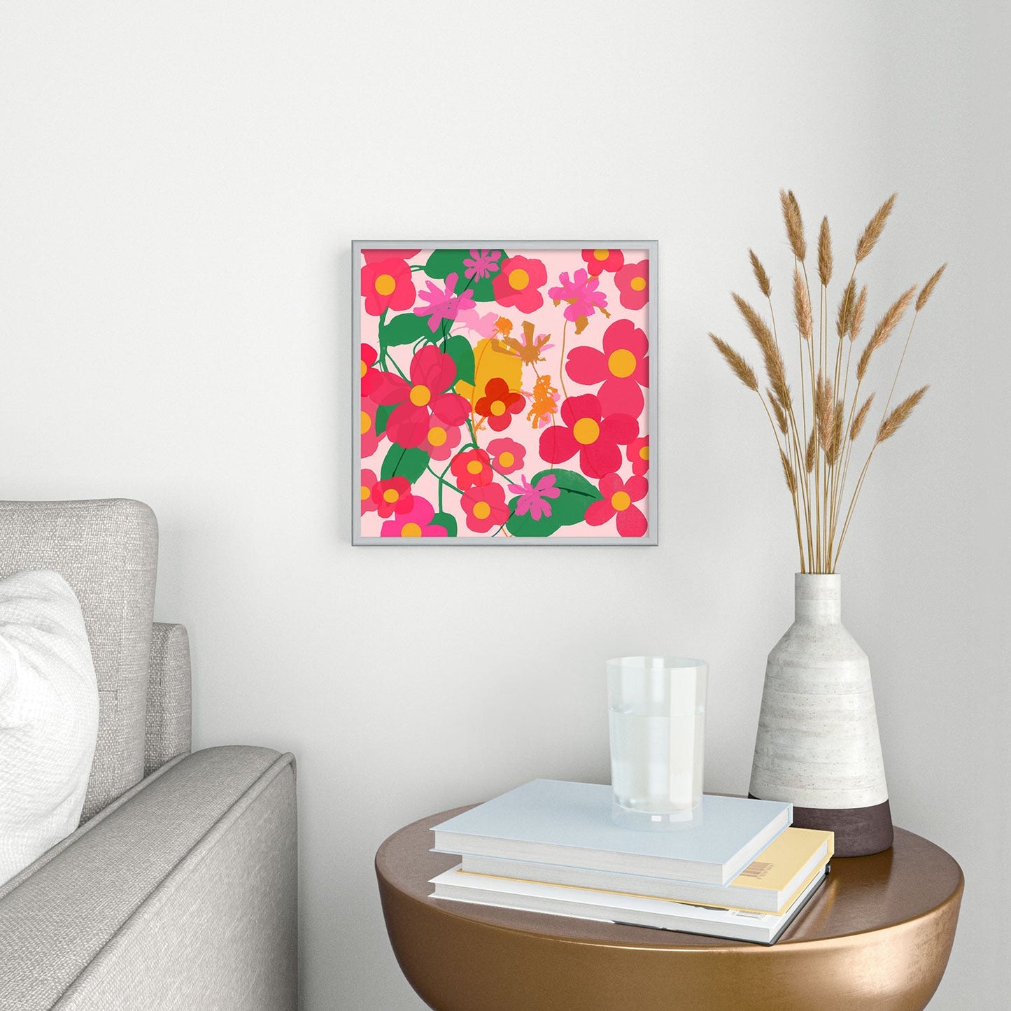 Garima Dhawan garden 2 Square Metal Framed Art Print