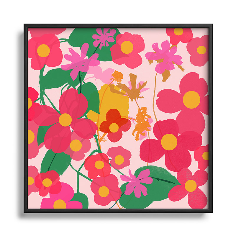 Garima Dhawan garden 2 Square Metal Framed Art Print