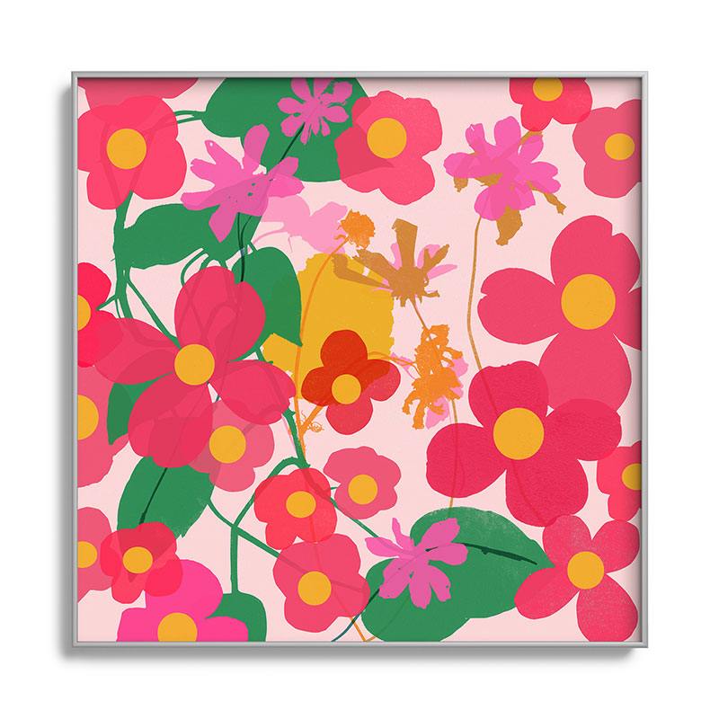 Garima Dhawan garden 2 Square Metal Framed Art Print