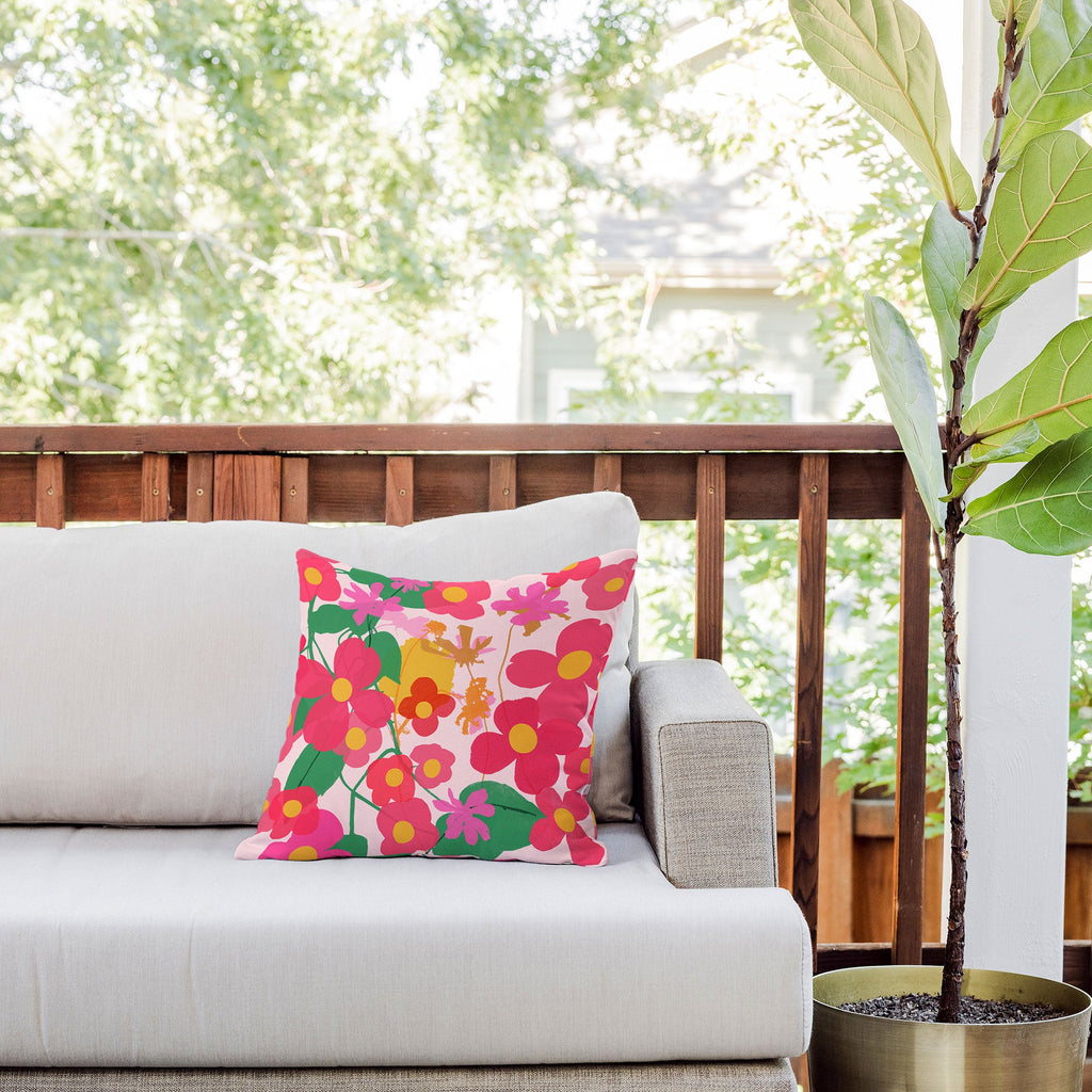 Garima Dhawan garden 2 Outdoor Throw Pillow