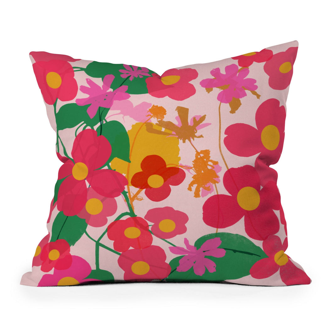 Garima Dhawan garden 2 Throw Pillow