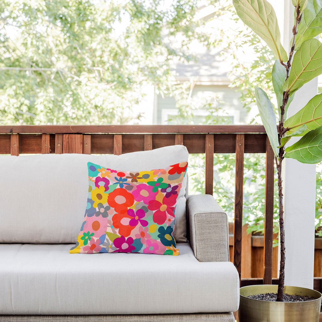 Garima Dhawan garden 3 Outdoor Throw Pillow