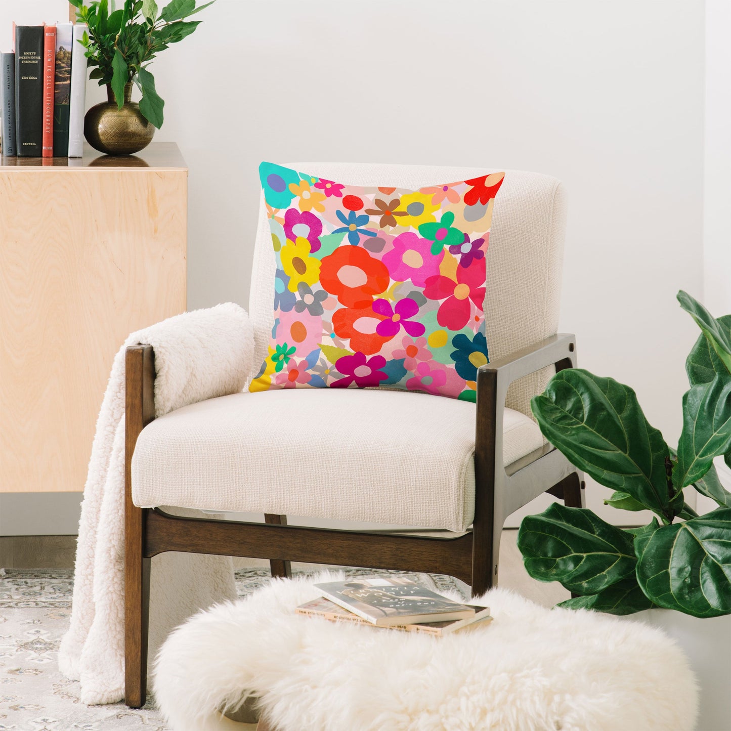Garima Dhawan garden 3 Throw Pillow