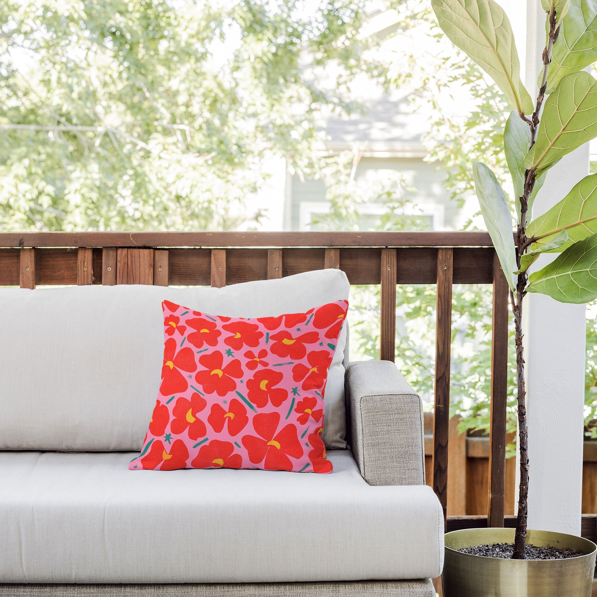 Garima Dhawan Merry1 Outdoor Throw Pillow