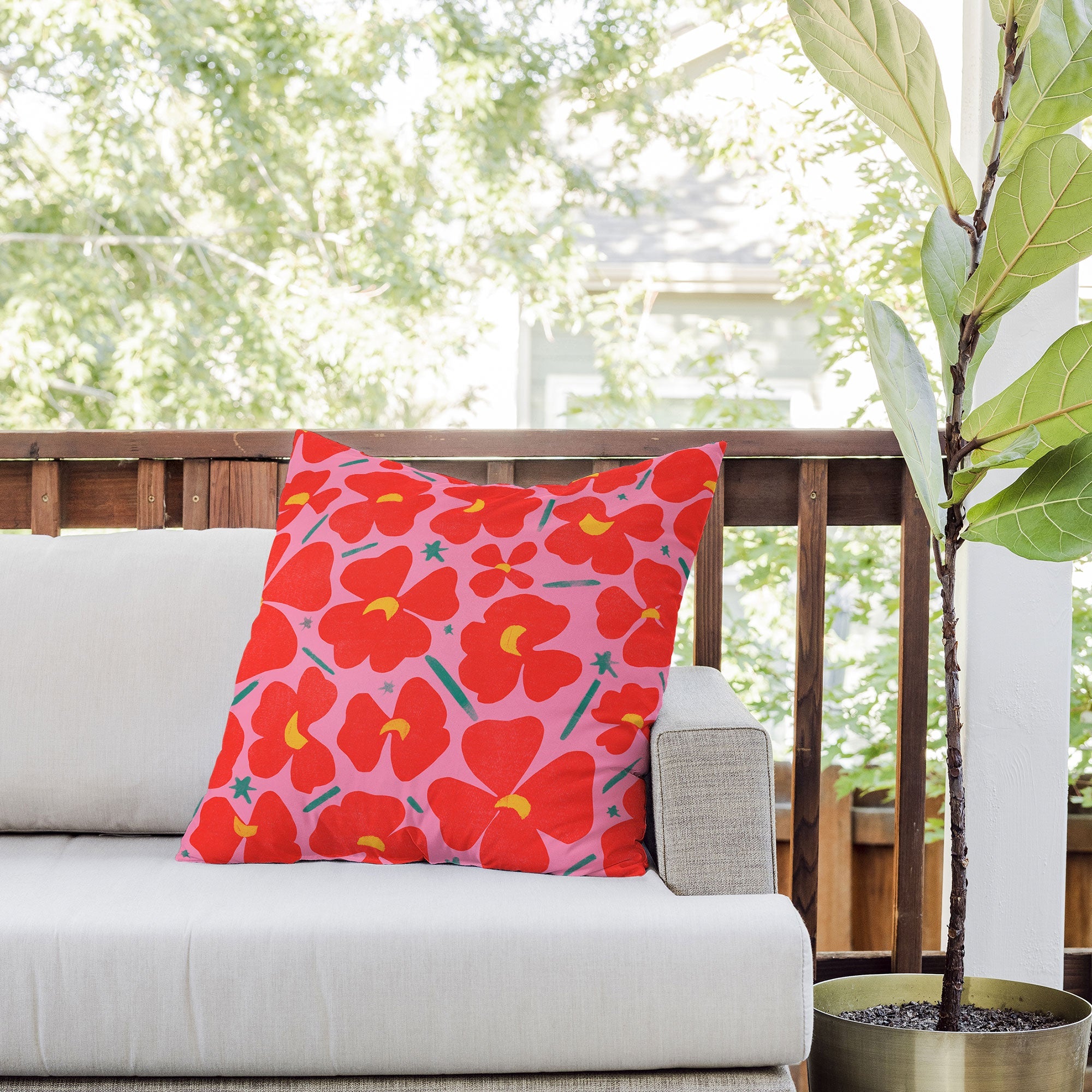 Garima Dhawan Merry1 Outdoor Throw Pillow