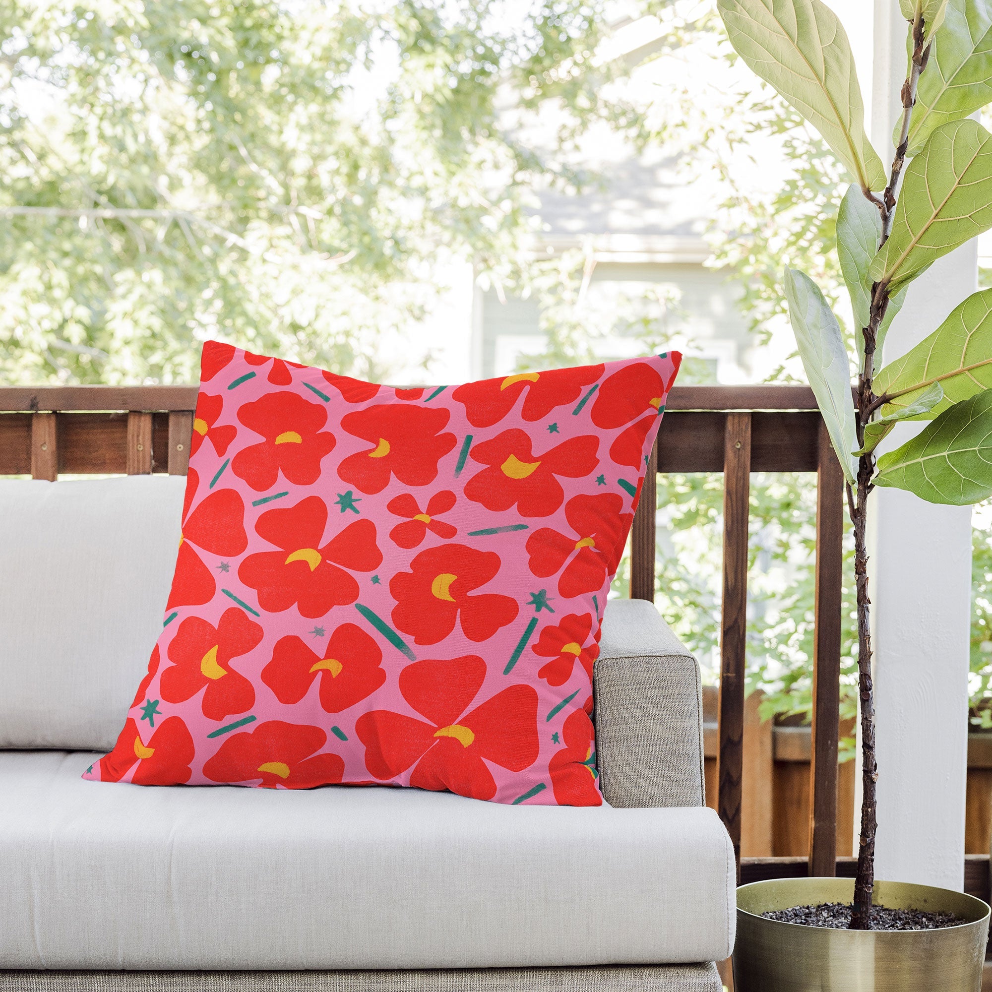 Garima Dhawan Merry1 Outdoor Throw Pillow
