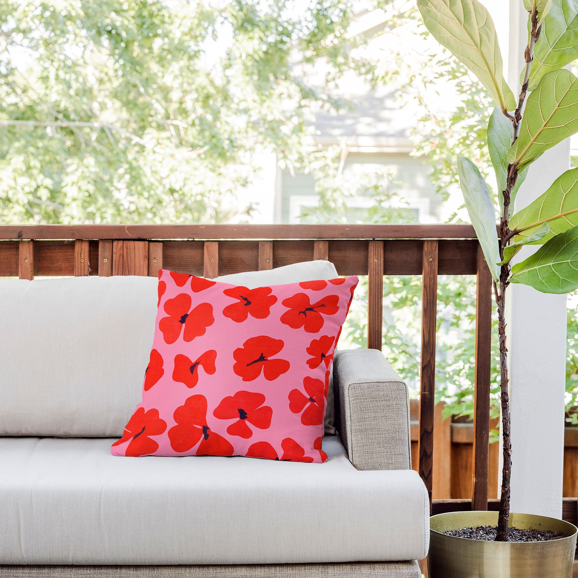 Garima Dhawan oxalis 2 Outdoor Throw Pillow