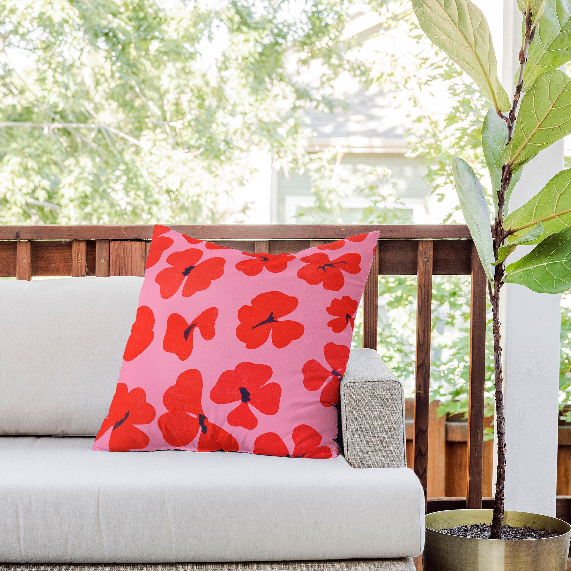 Garima Dhawan oxalis 2 Outdoor Throw Pillow