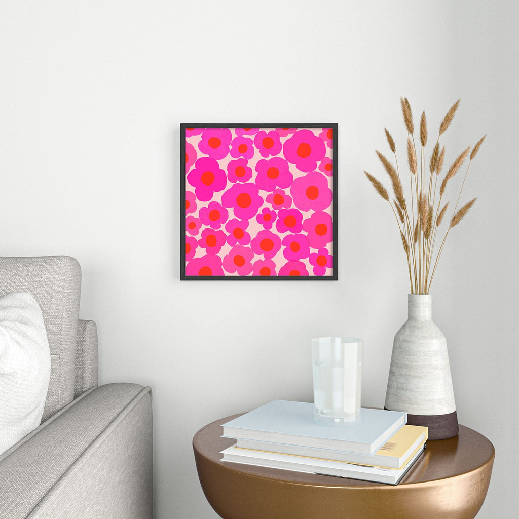Garima Dhawan poppy 9 Square Metal Framed Art Print