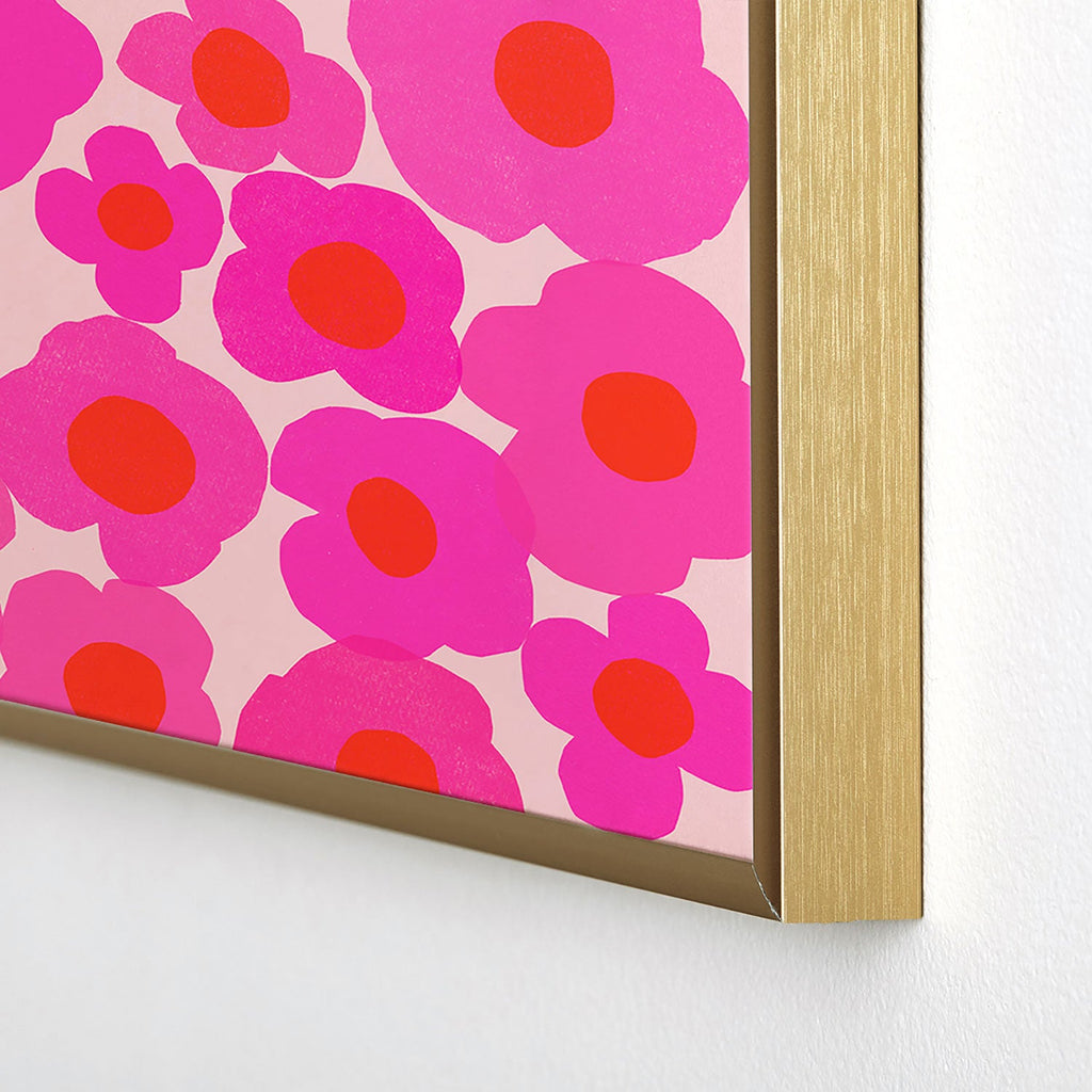 Garima Dhawan poppy 9 Square Metal Framed Art Print