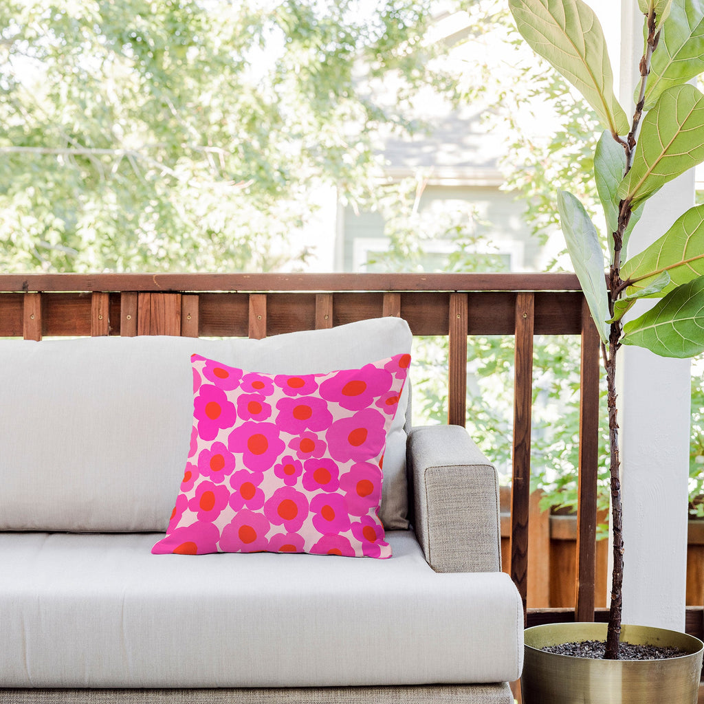 Garima Dhawan poppy 9 Outdoor Throw Pillow