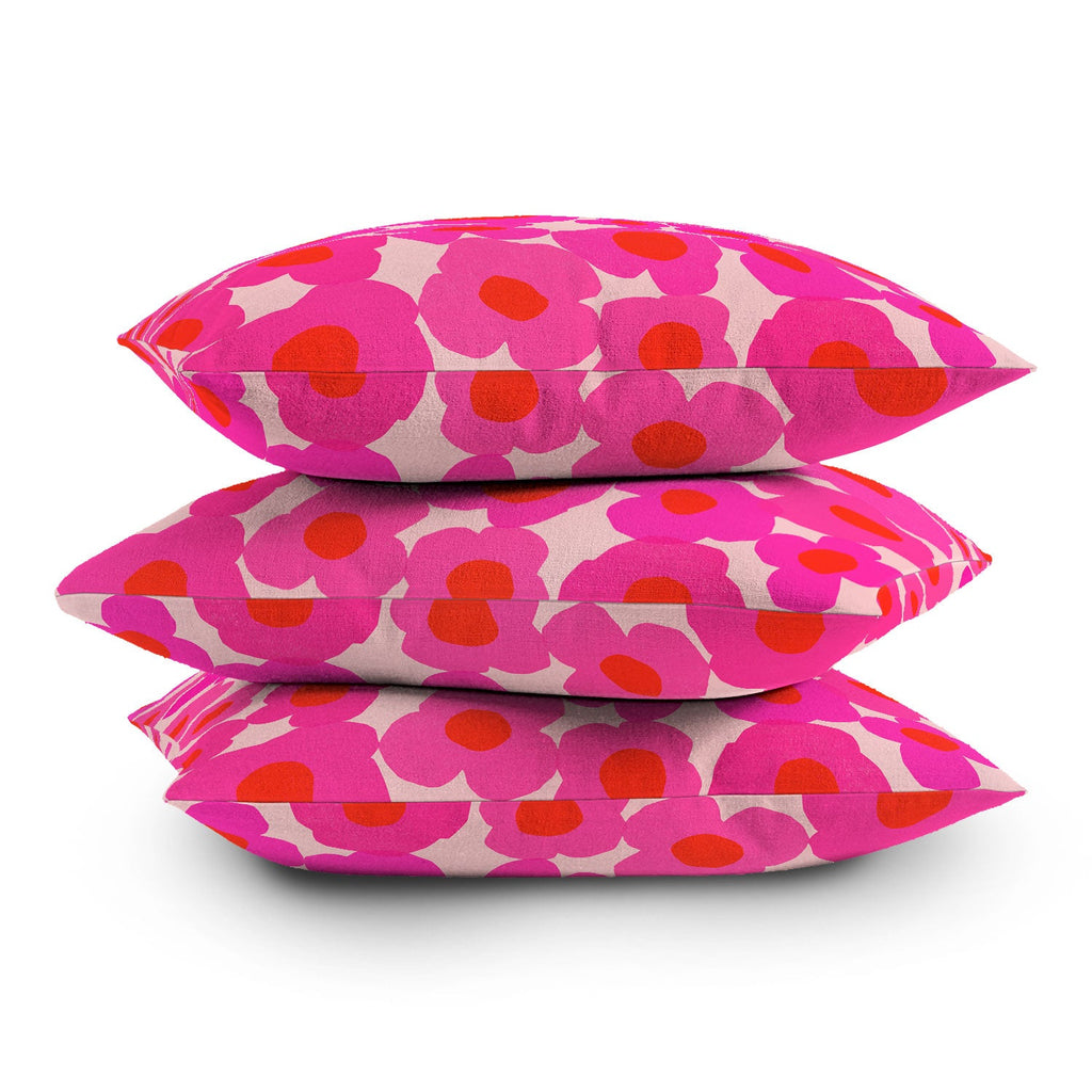 Garima Dhawan poppy 9 Outdoor Throw Pillow