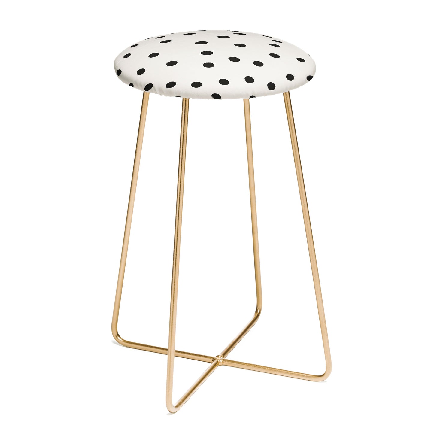 Garima Dhawan Vintage Dots Black Counter Stool