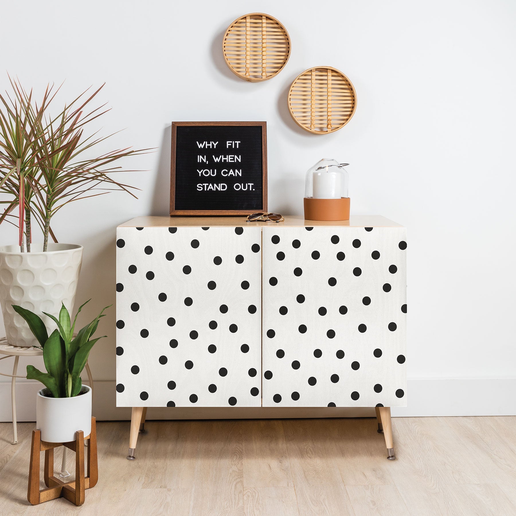 Garima Dhawan Vintage Dots Black Credenza