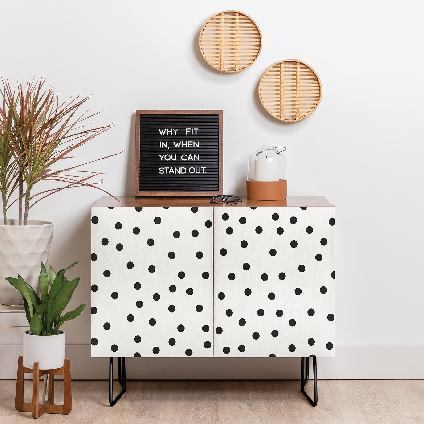 Garima Dhawan Vintage Dots Black Credenza