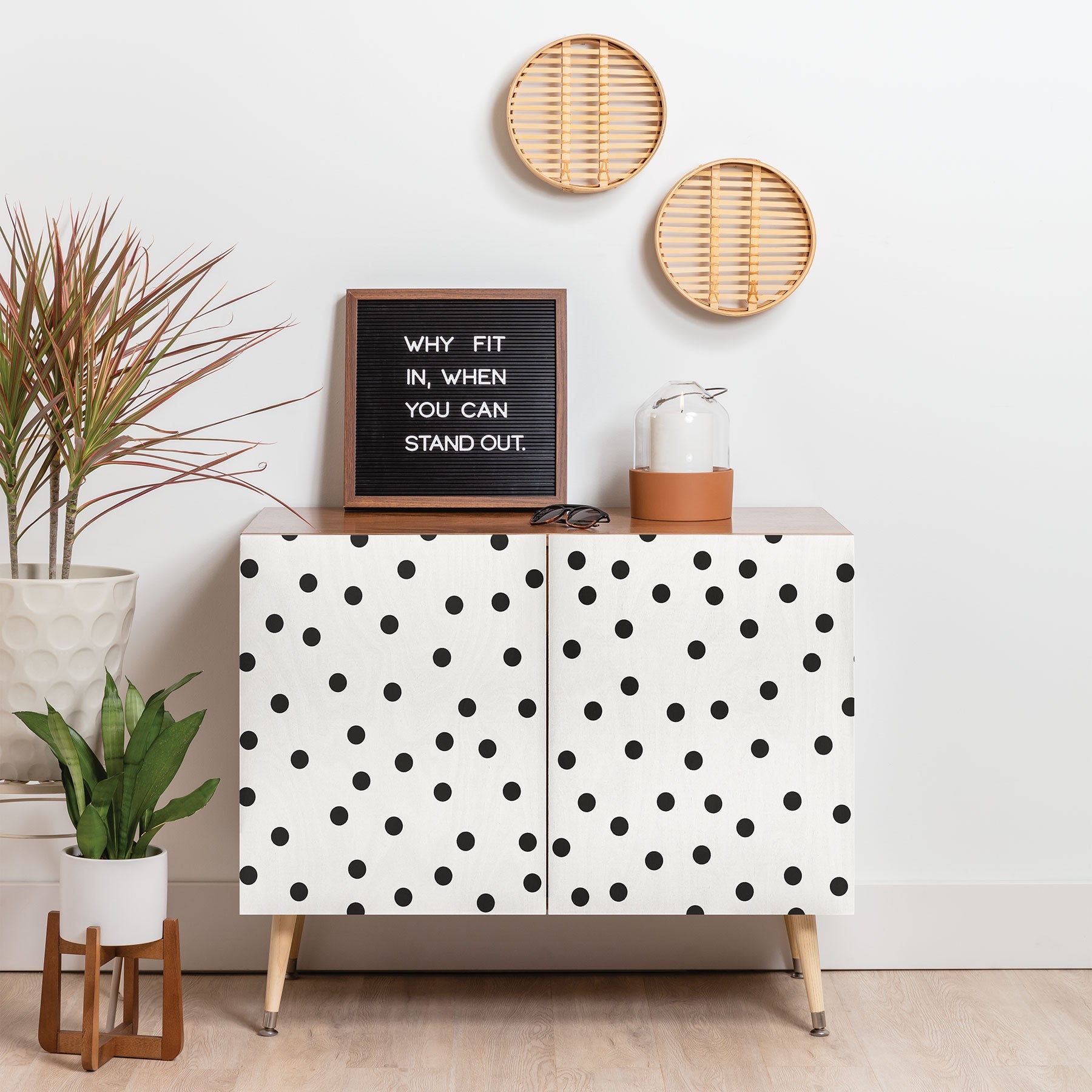 Garima Dhawan Vintage Dots Black Credenza