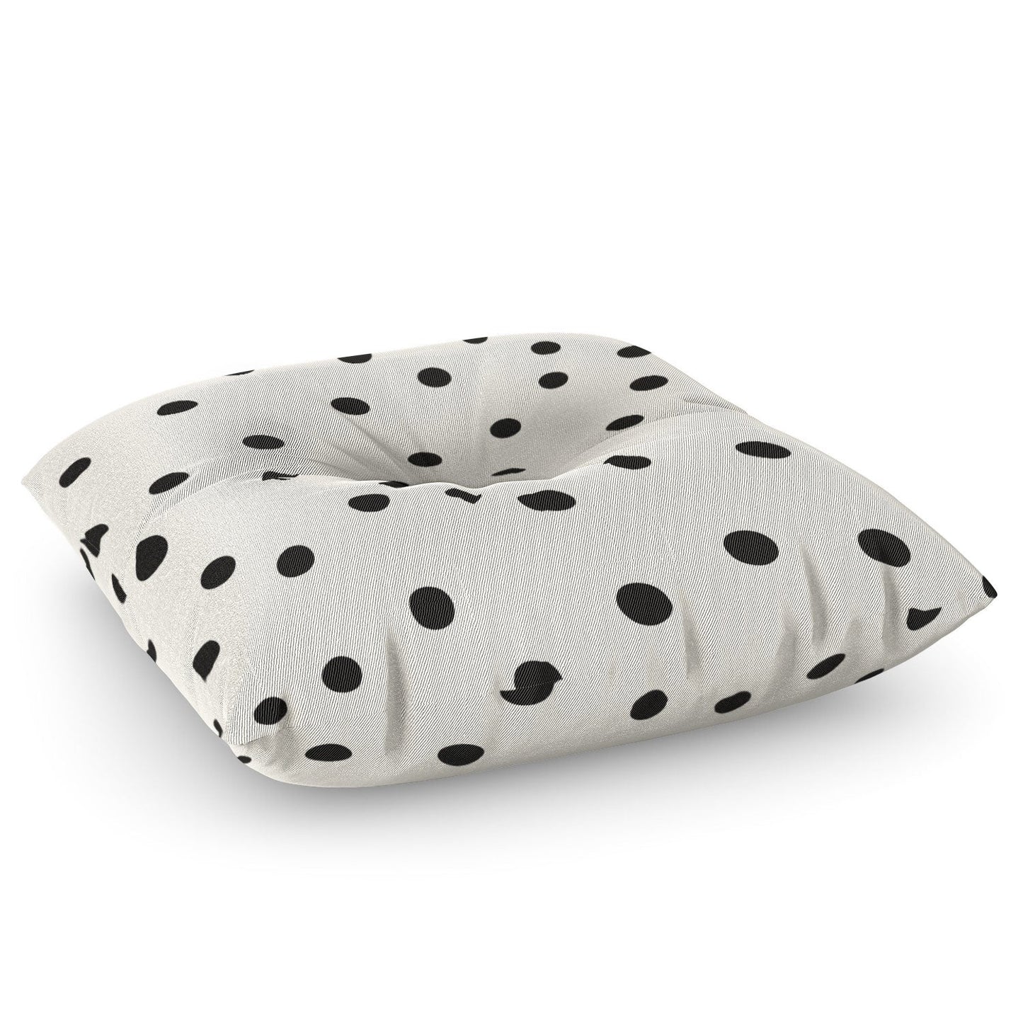 Garima Dhawan Vintage Dots Black Floor Pillow Square
