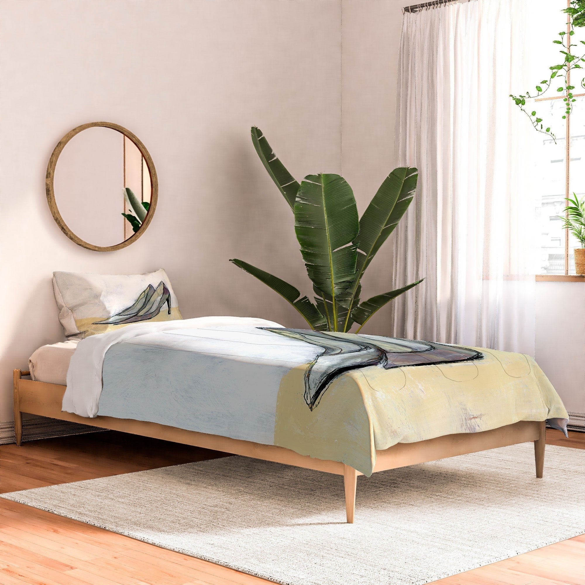 Sophia Buddenhagen Grey Stiletto Comforter