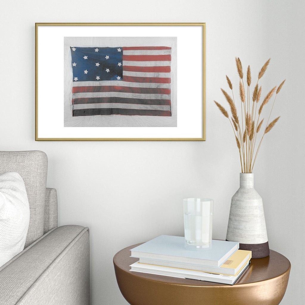 DENY Designs Flag Attributed to Elizabeth Schuyler Hamilton Metal Framed Art Print