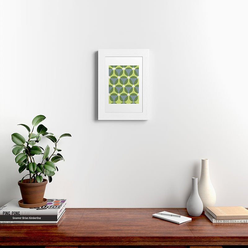 Marta Barragan Camarasa Stylish Retro Circle Framed Art Print