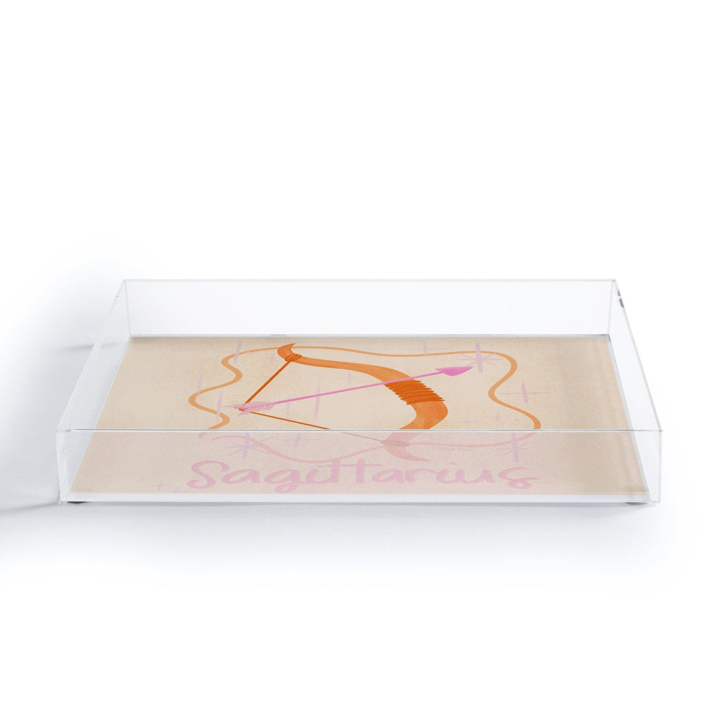 Little Om Zodiac Sign Sagittarius Acrylic Tray