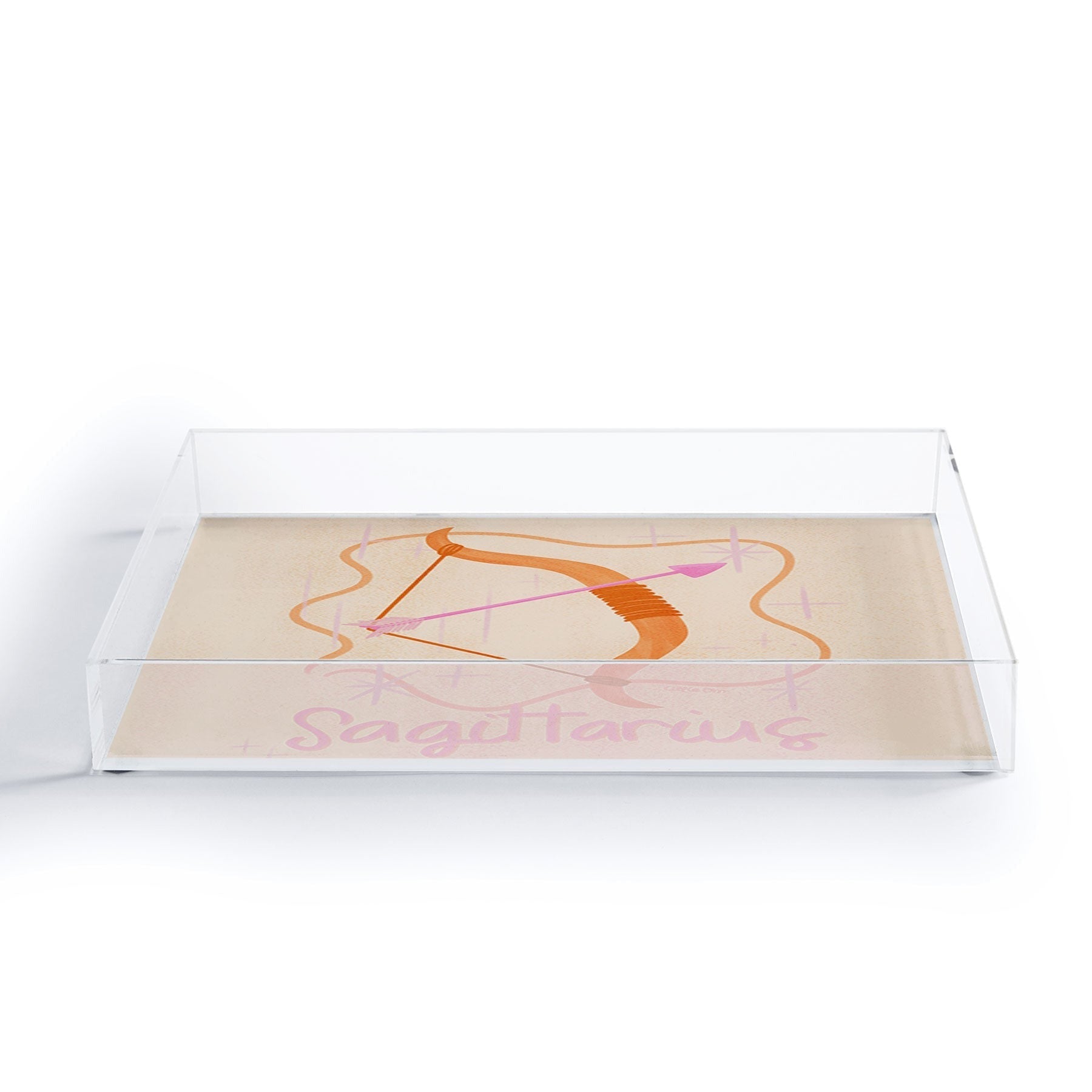 Little Om Zodiac Sign Sagittarius Acrylic Tray