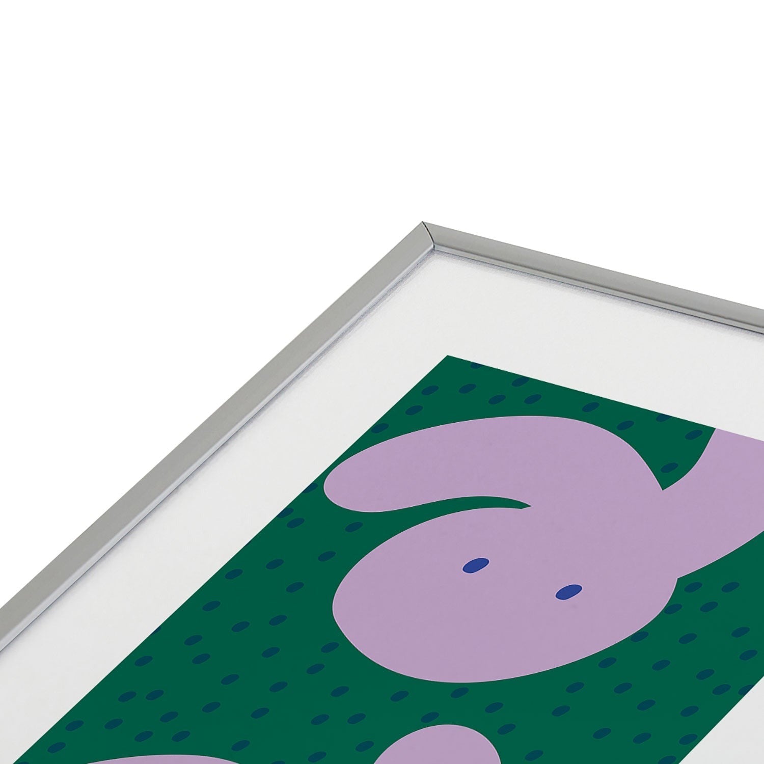 Camilla Foss Pebbles and Rabbit Metal Framed Art Print