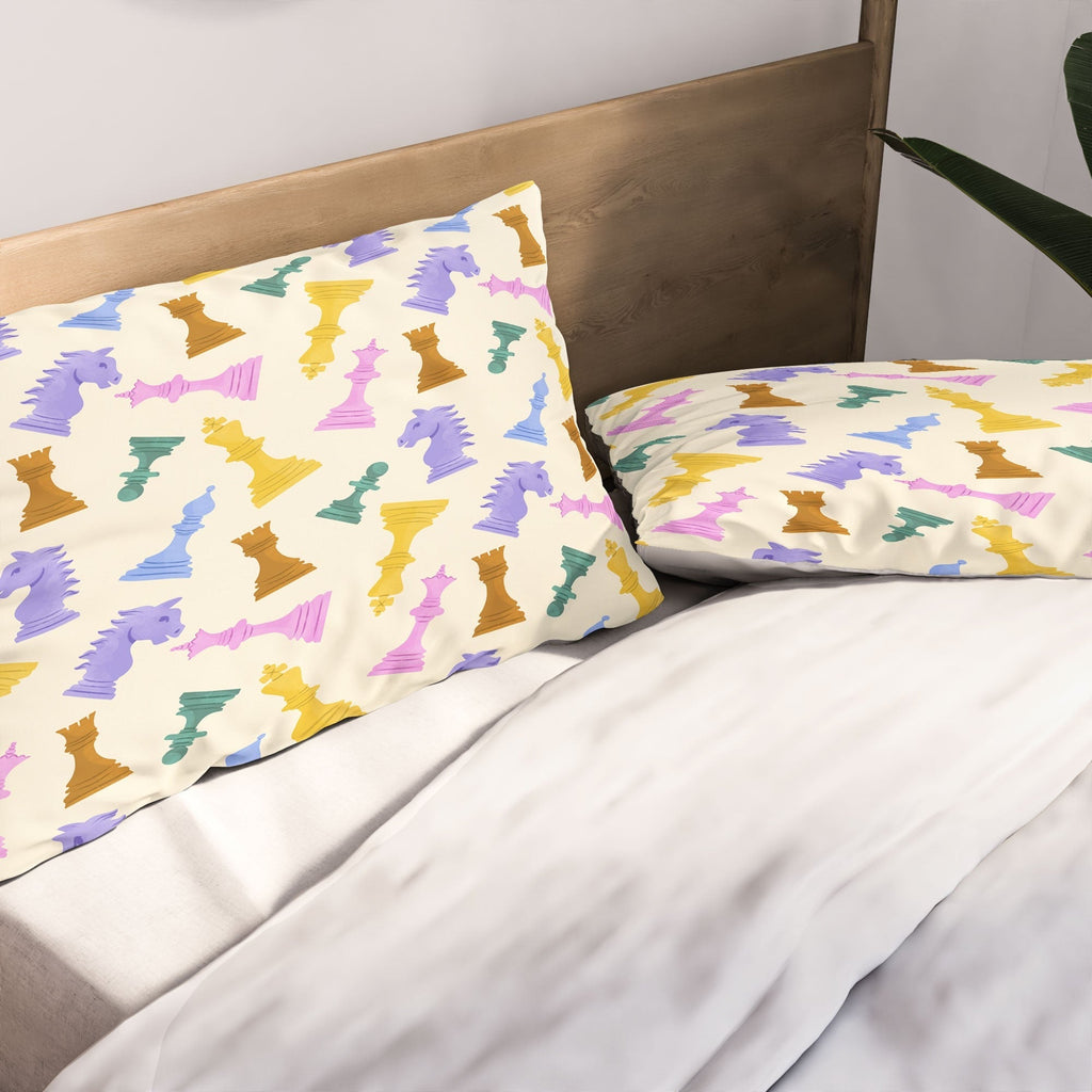 Design by Spark Chess Game Pieces Pillow Shams