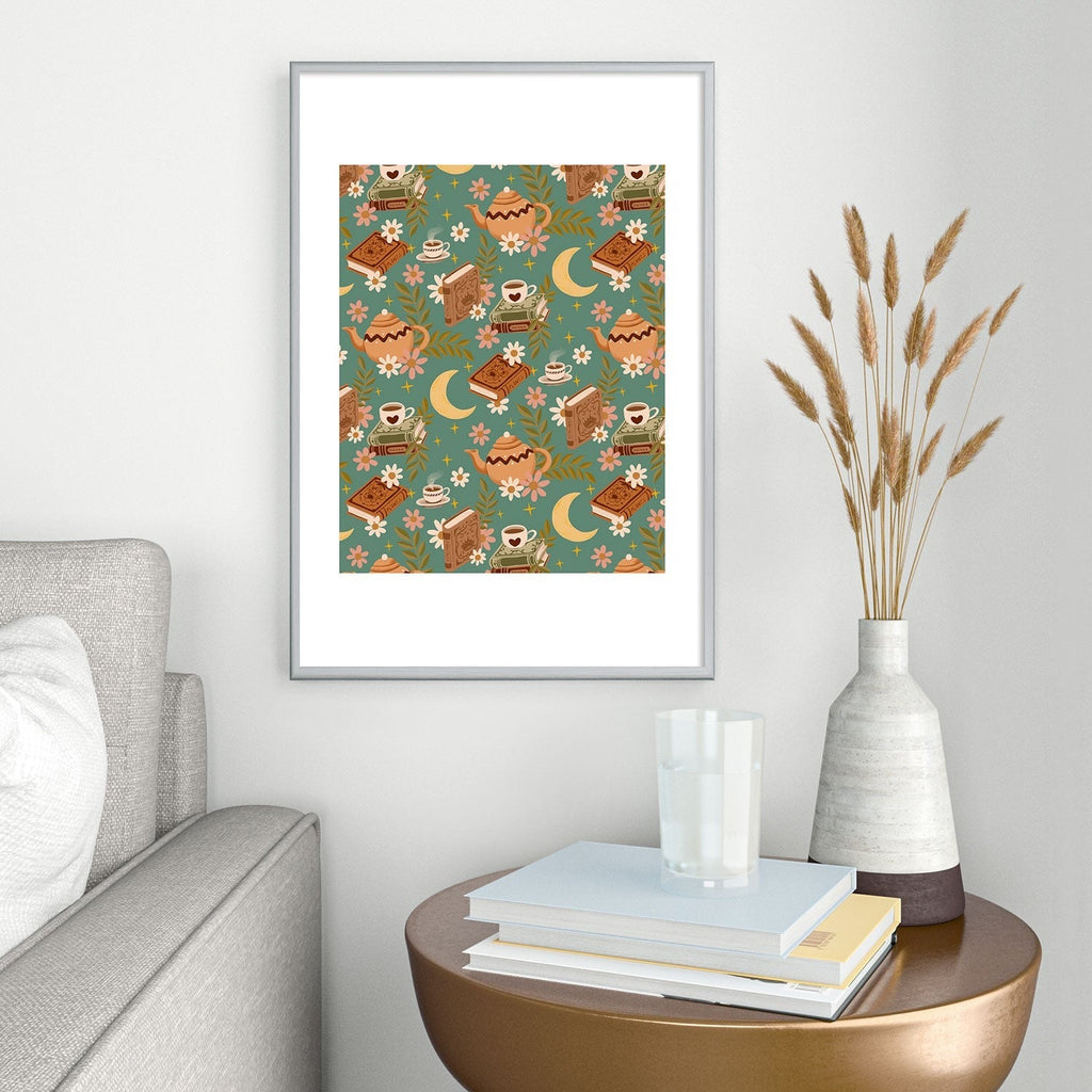 Avenie Moonlit Reading Nook I Metal Framed Art Print