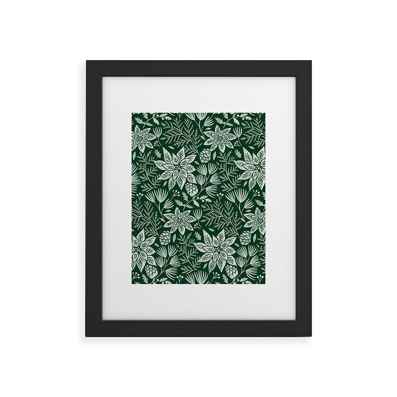Pimlada Phuapradit Christmas Poinsettia Framed Art Print