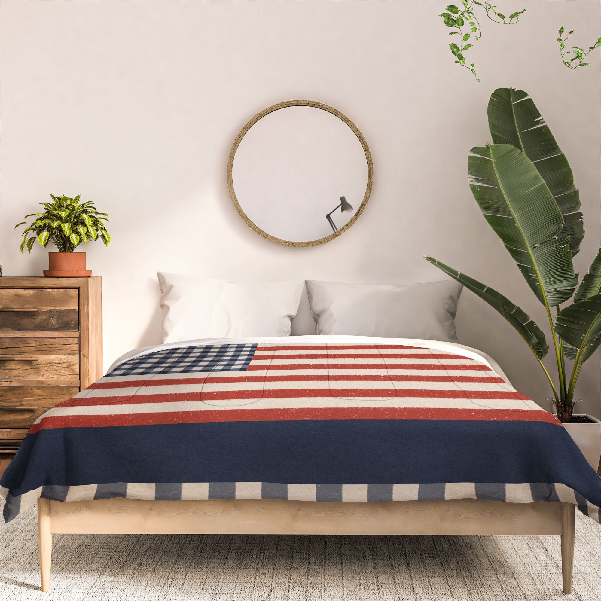 DENY Designs Gingham Flag Comforter