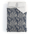 Avenie BR Navy Tiger Stripes Duvet Cover