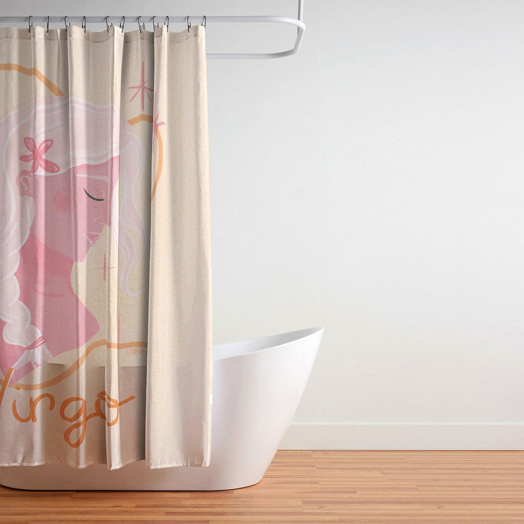 Little Om Zodiac Sign Virgo Shower Curtain