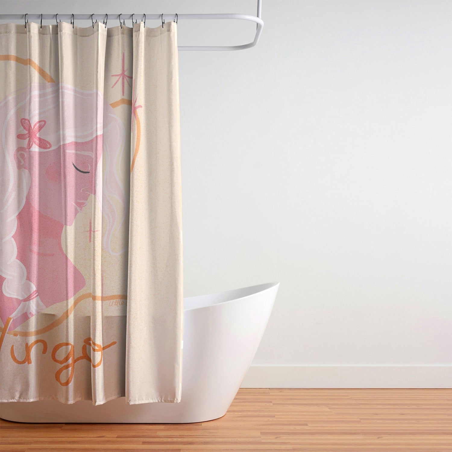 Little Om Zodiac Sign Virgo Shower Curtain