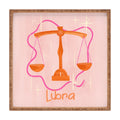 Little Om Zodiac Signs Libra Square Tray