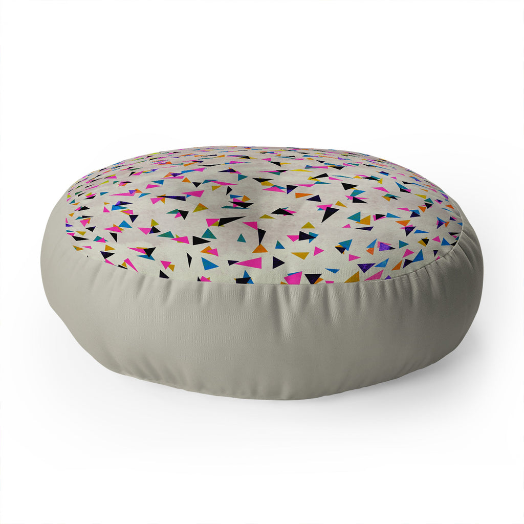 Georgiana Paraschiv Celebration Triangles Floor Pillow Round