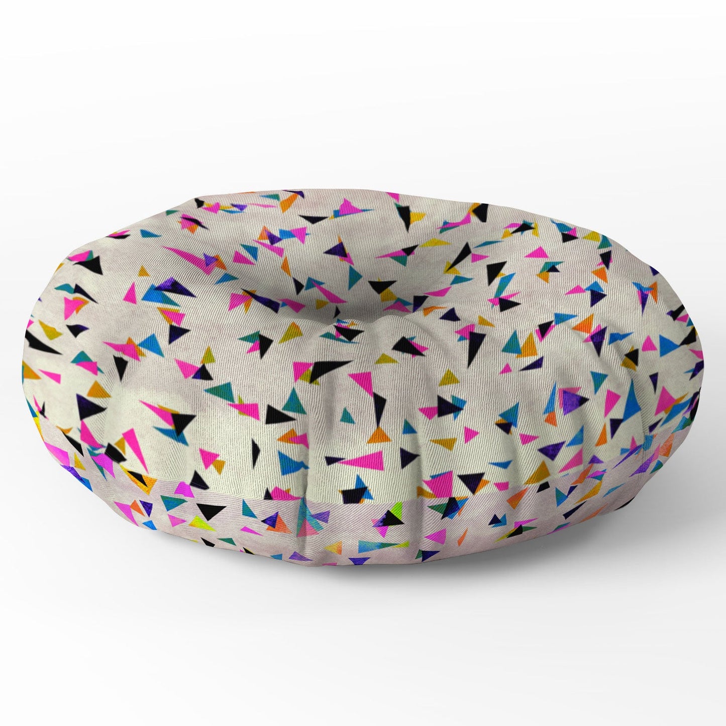 Georgiana Paraschiv Celebration Triangles Floor Pillow Round