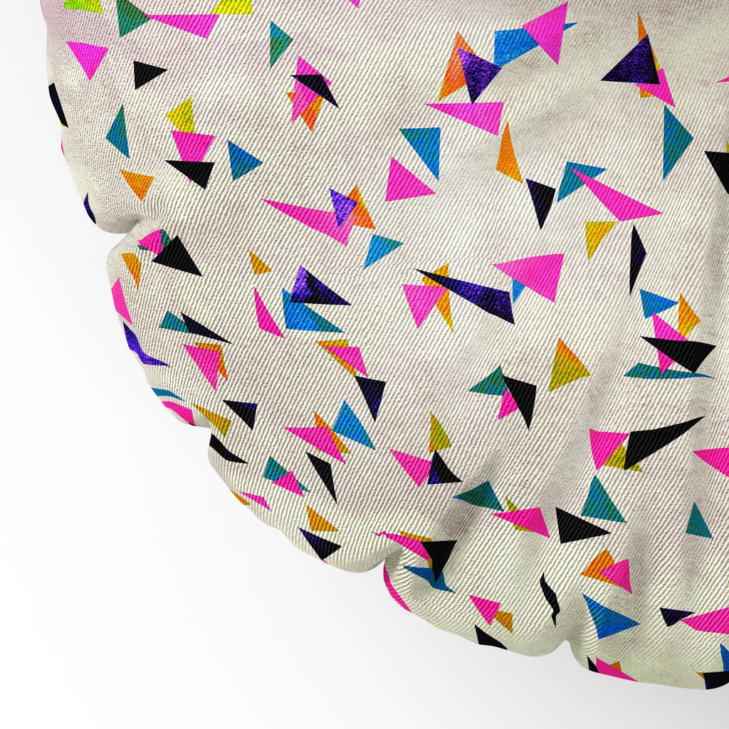 Georgiana Paraschiv Celebration Triangles Floor Pillow Round
