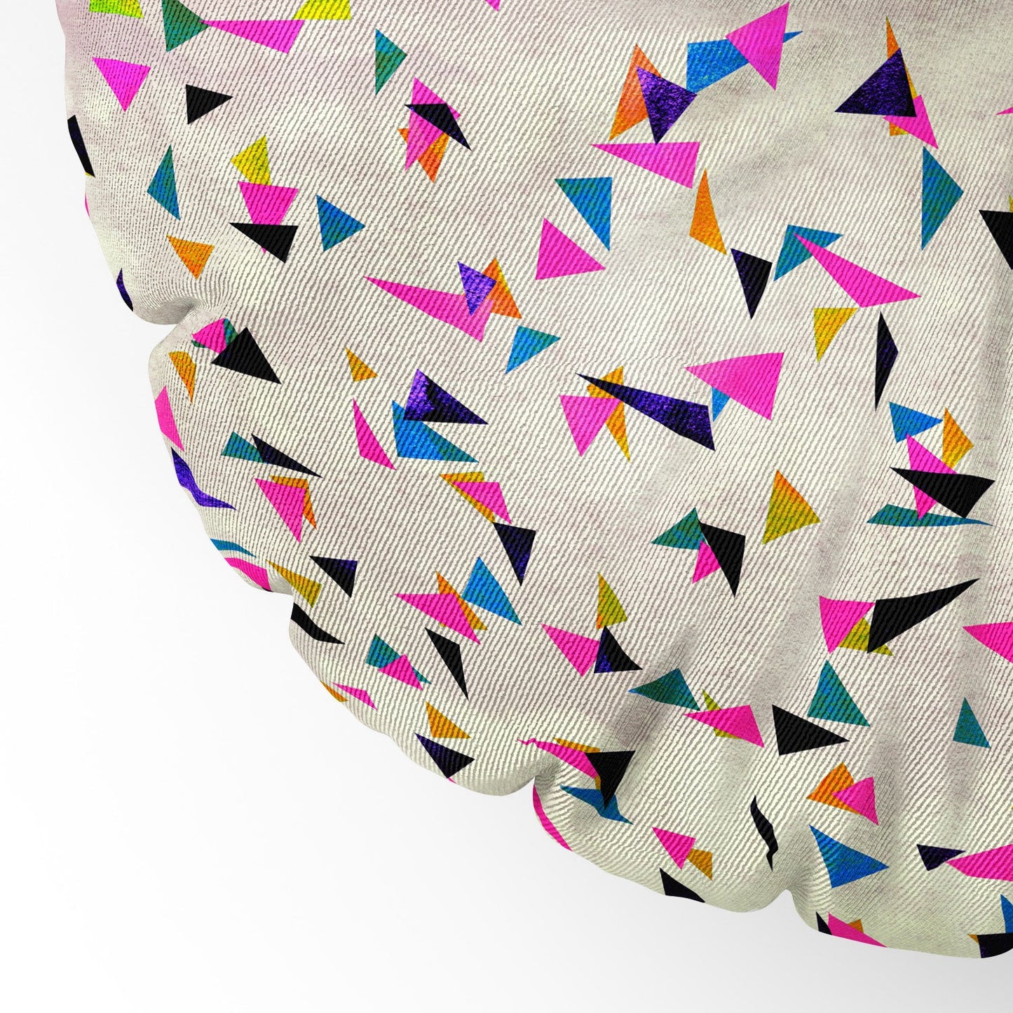 Georgiana Paraschiv Celebration Triangles Floor Pillow Round
