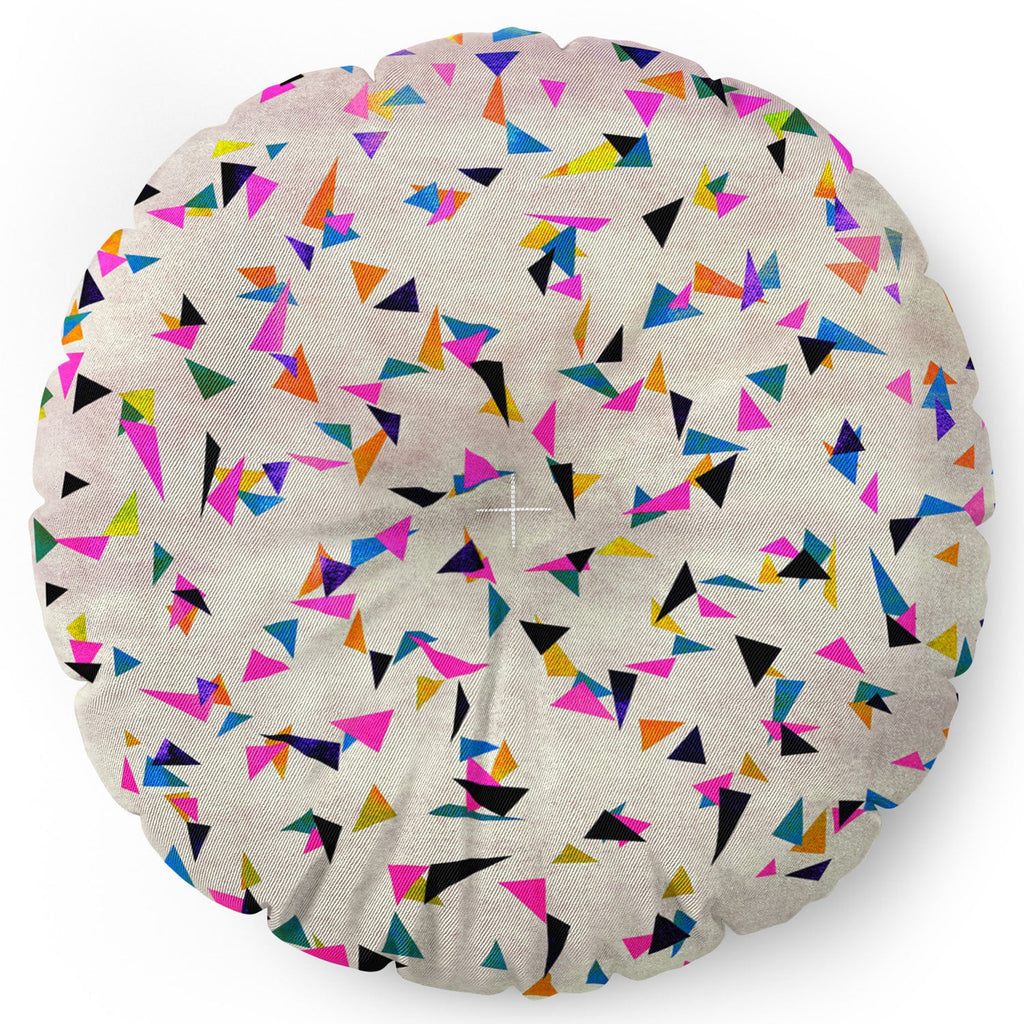Georgiana Paraschiv Celebration Triangles Floor Pillow Round