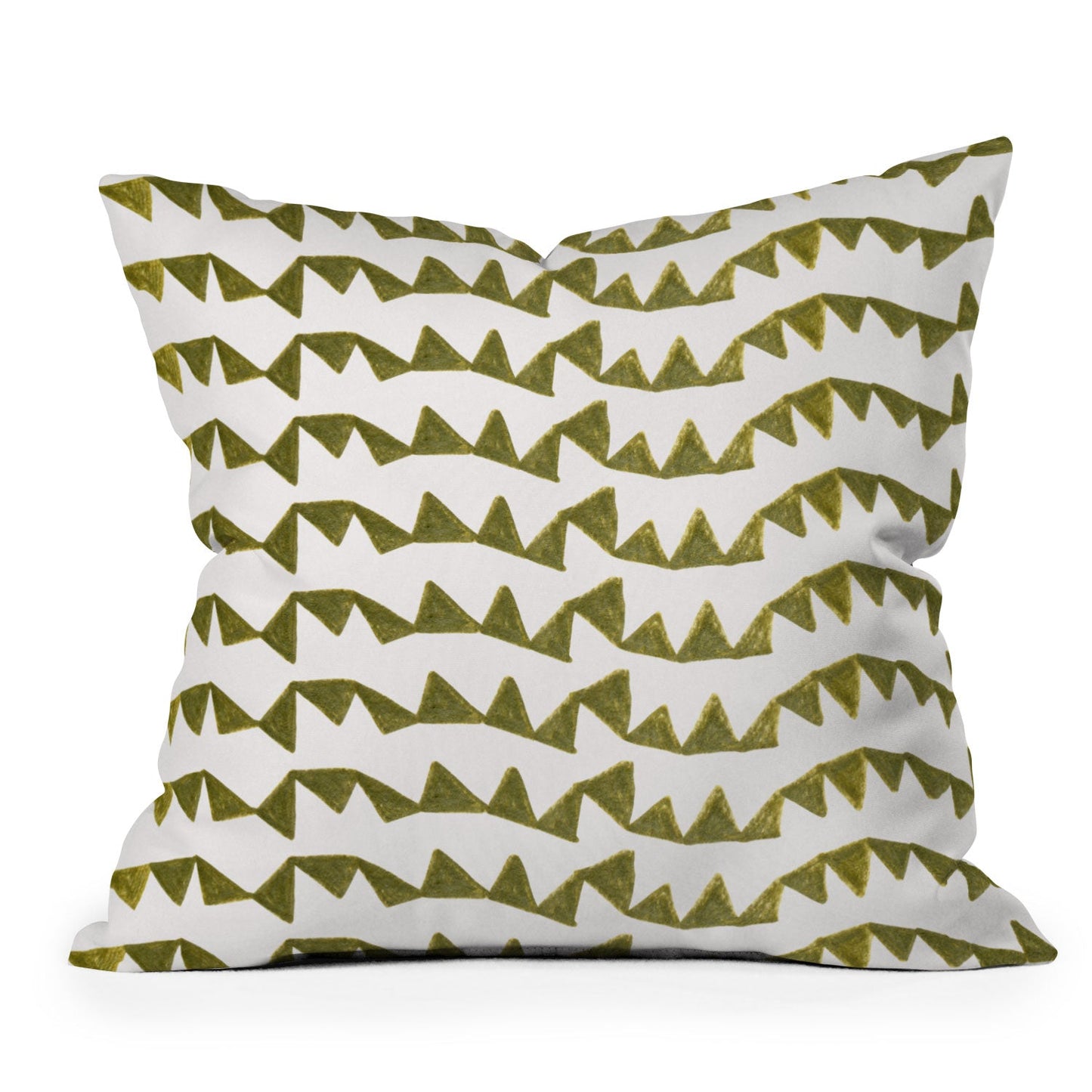 Georgiana Paraschiv Gold Triangle Pattern Outdoor Throw Pillow