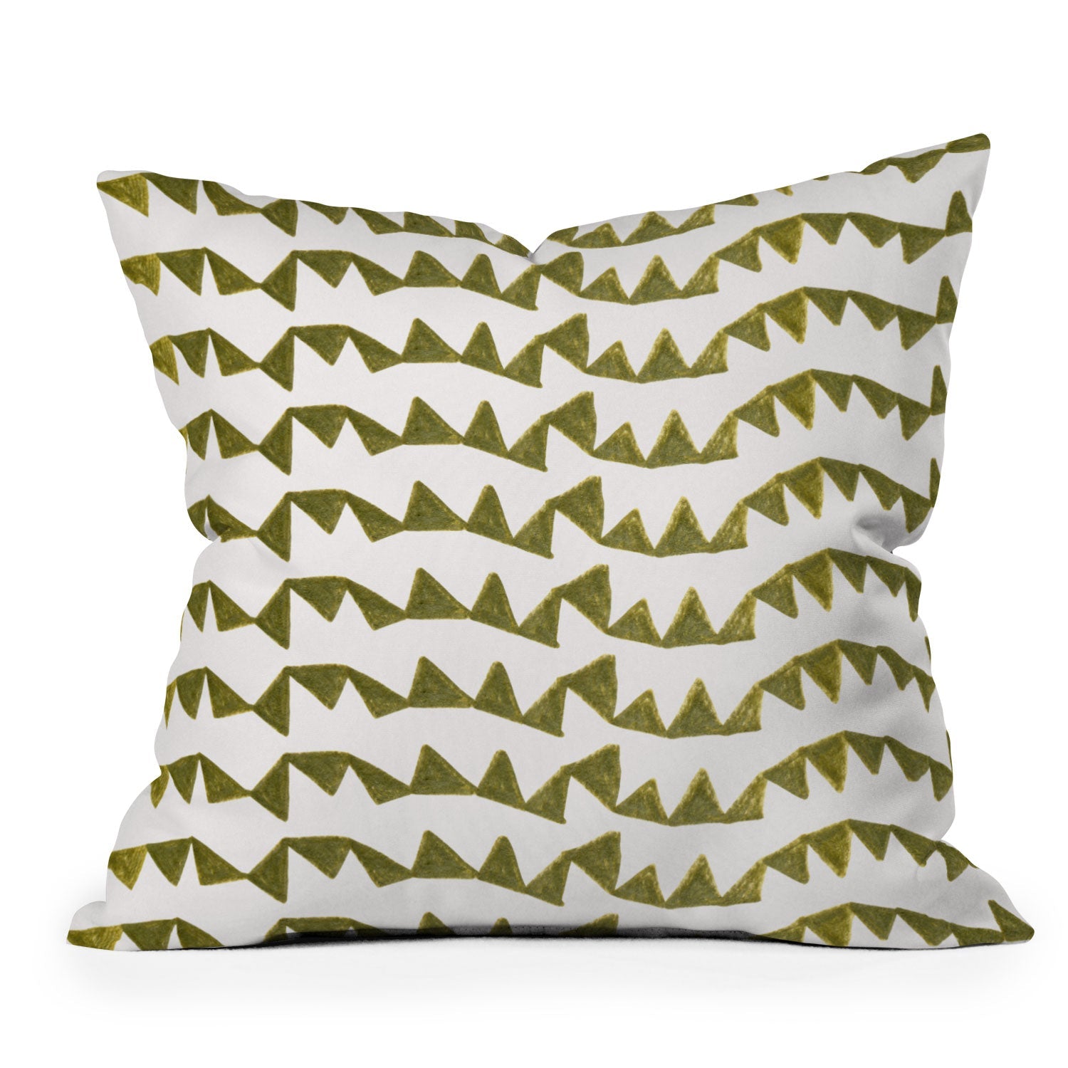Georgiana Paraschiv Gold Triangle Pattern Outdoor Throw Pillow