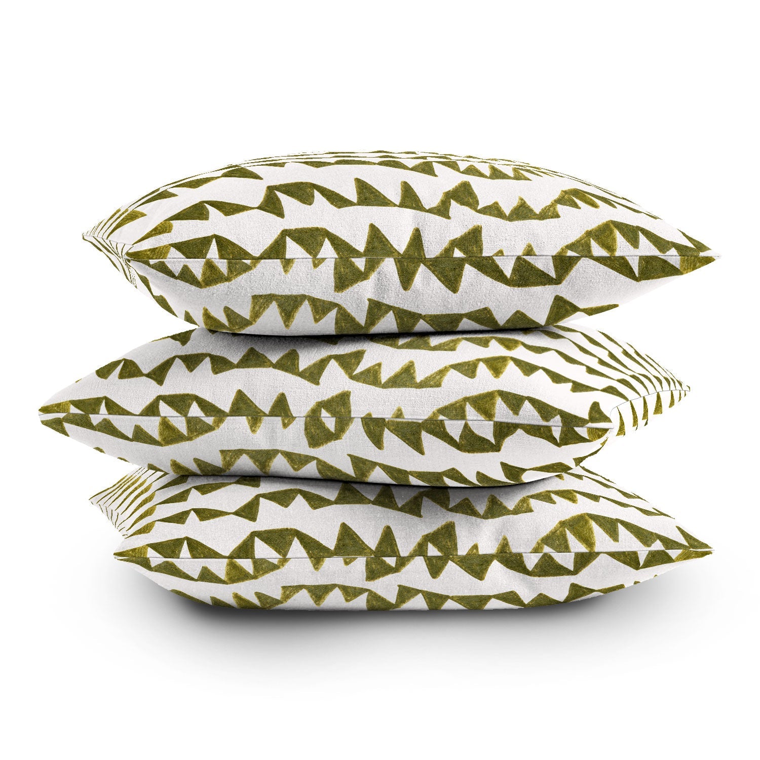 Georgiana Paraschiv Gold Triangle Pattern Outdoor Throw Pillow