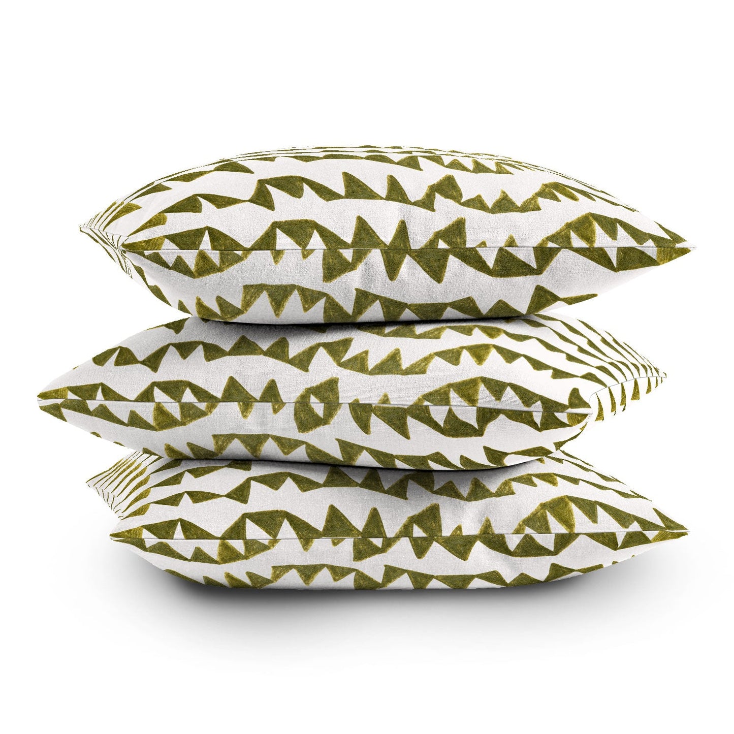Georgiana Paraschiv Gold Triangle Pattern Outdoor Throw Pillow