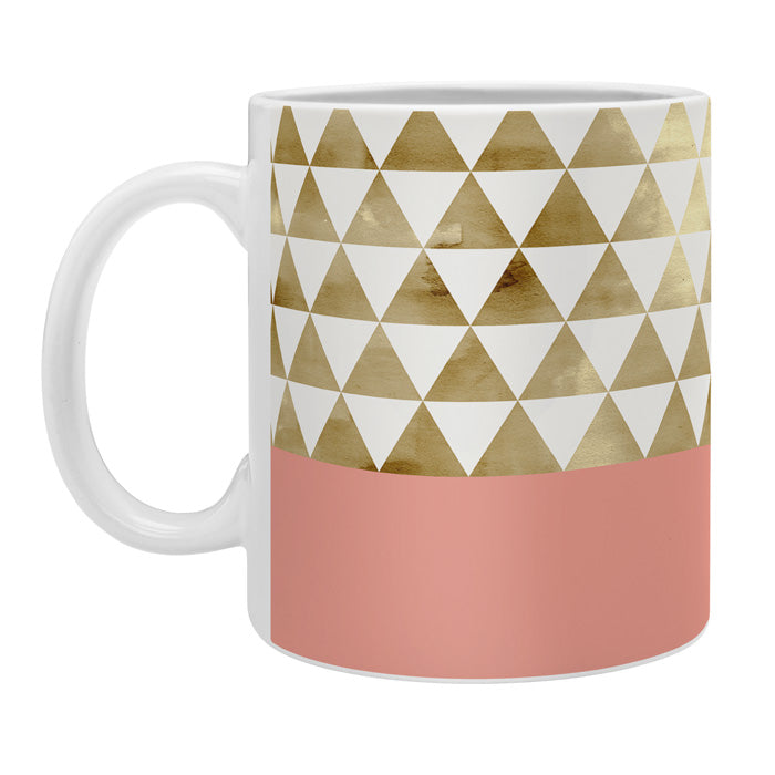 Georgiana Paraschiv Gold Triangles Coffee Mug