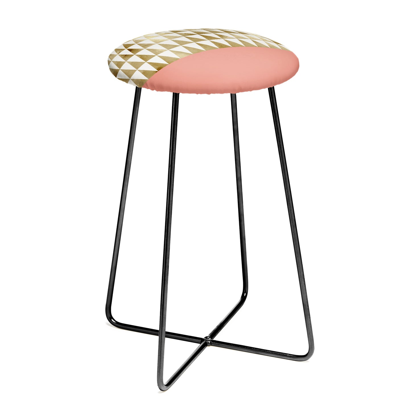 Georgiana Paraschiv Gold Triangles Counter Stool