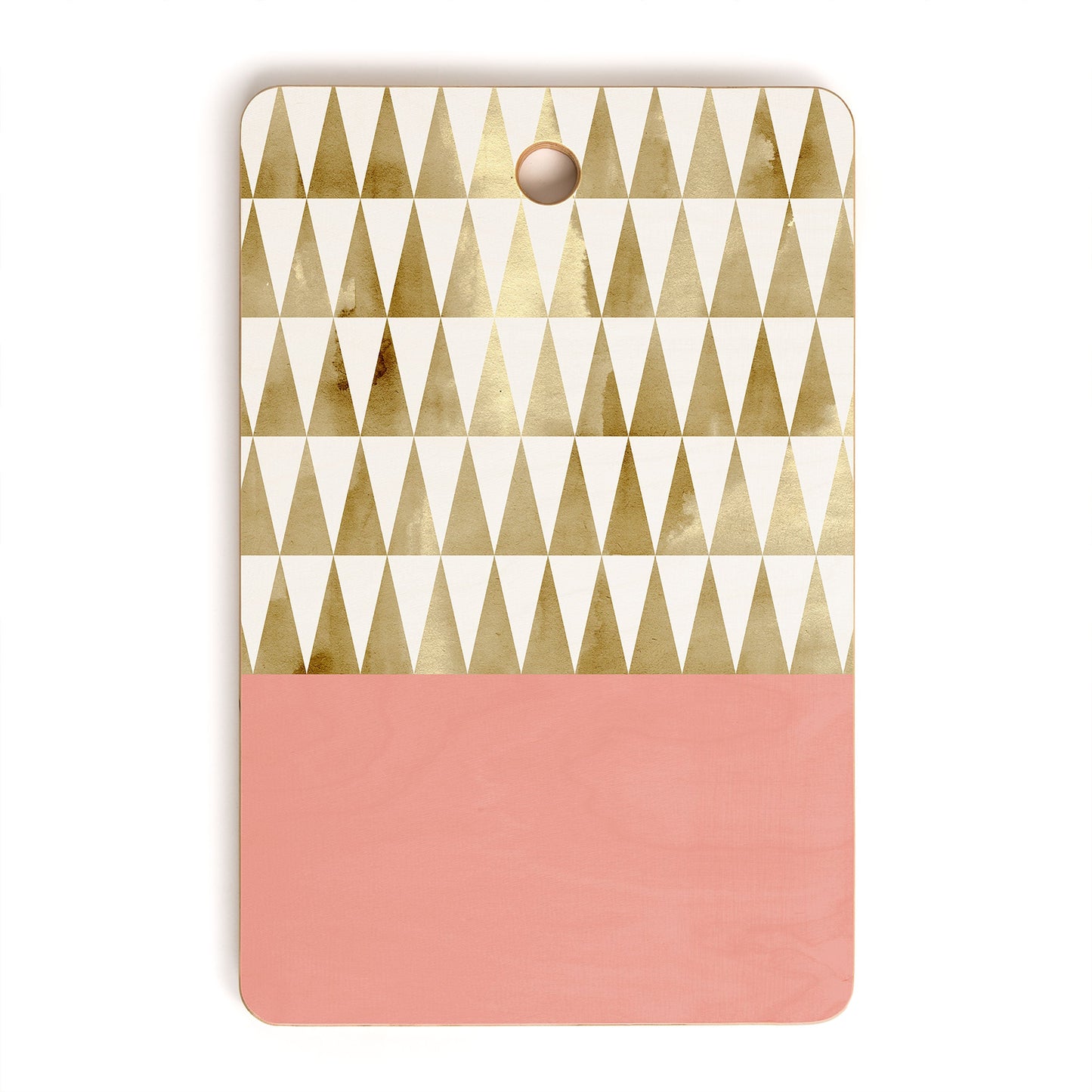 Georgiana Paraschiv Gold Triangles Cutting Board Rectangle